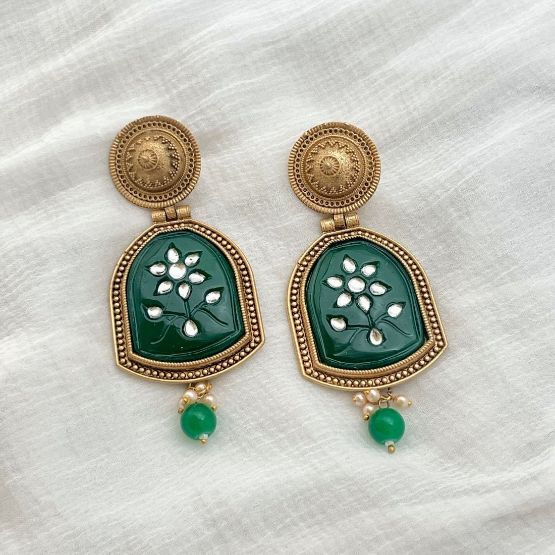 Gold-Plated Dangle Earrings For Women