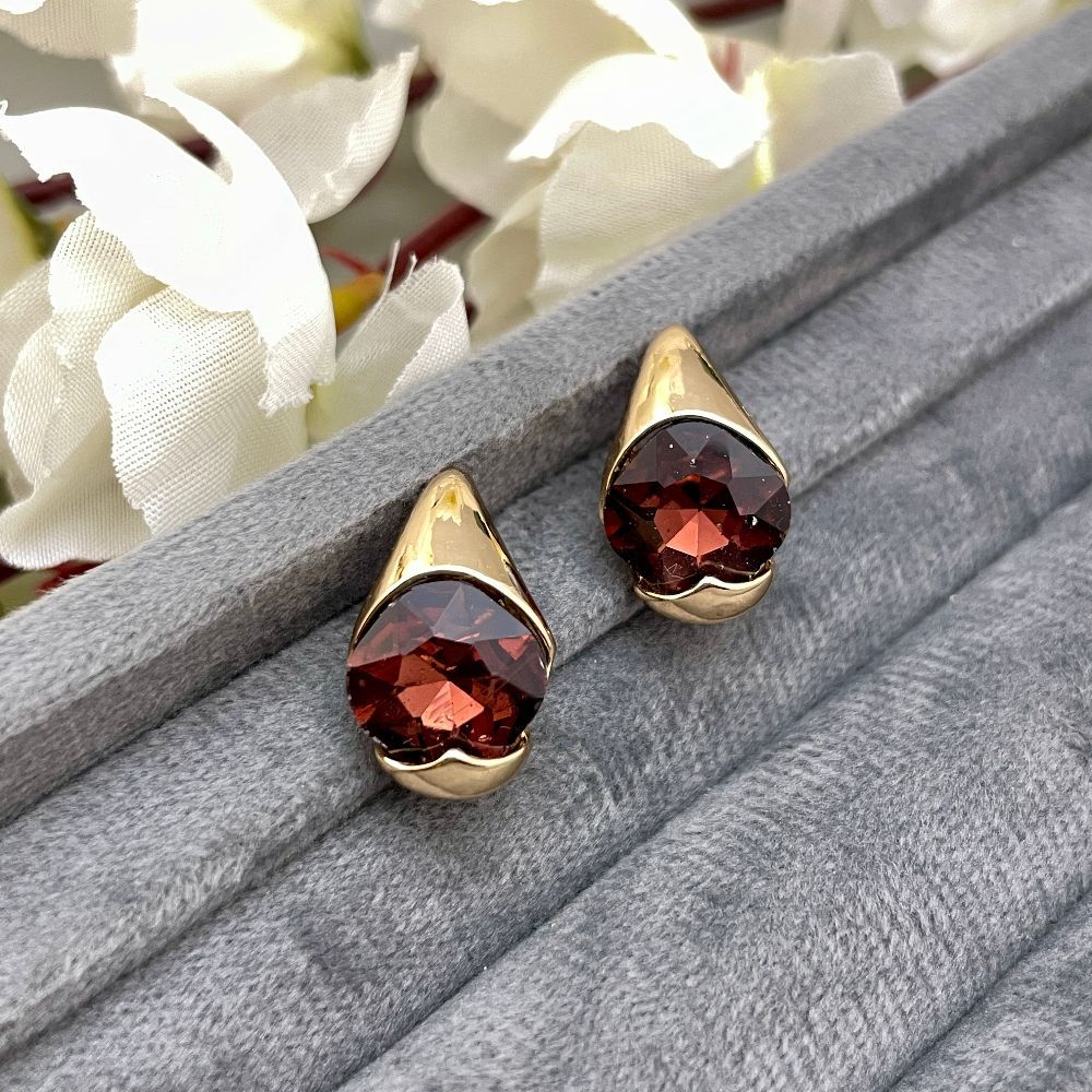 Gold-Plated Korean Crystal Stud Earrings