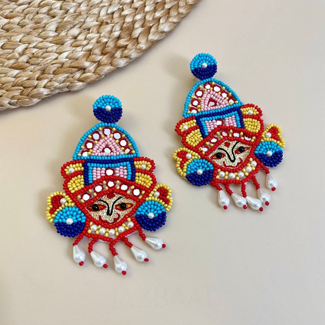 Handmade Goddess Durga Navratri Earrings