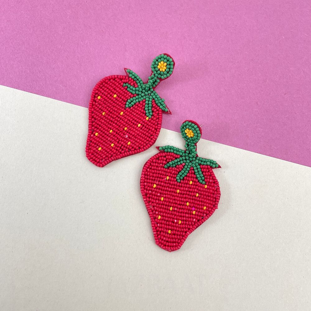 Handmade Strawberry Earrings