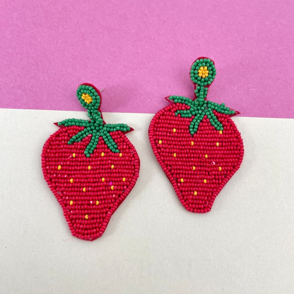 Handmade Strawberry Earrings