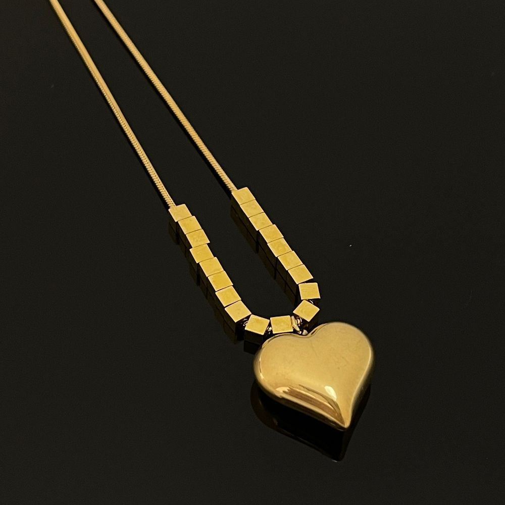 Heart Pendant Gold-Plated Anti-Tarnish Necklace