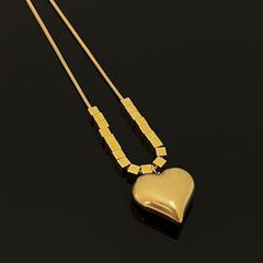 Heart Pendant Gold-Plated Anti-Tarnish Necklace