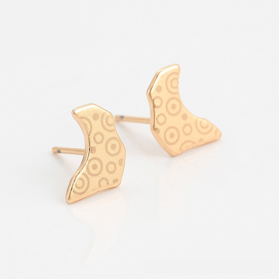 Jazbaat 18k Gold-Plated Anti-Tarnish Stud Earrings