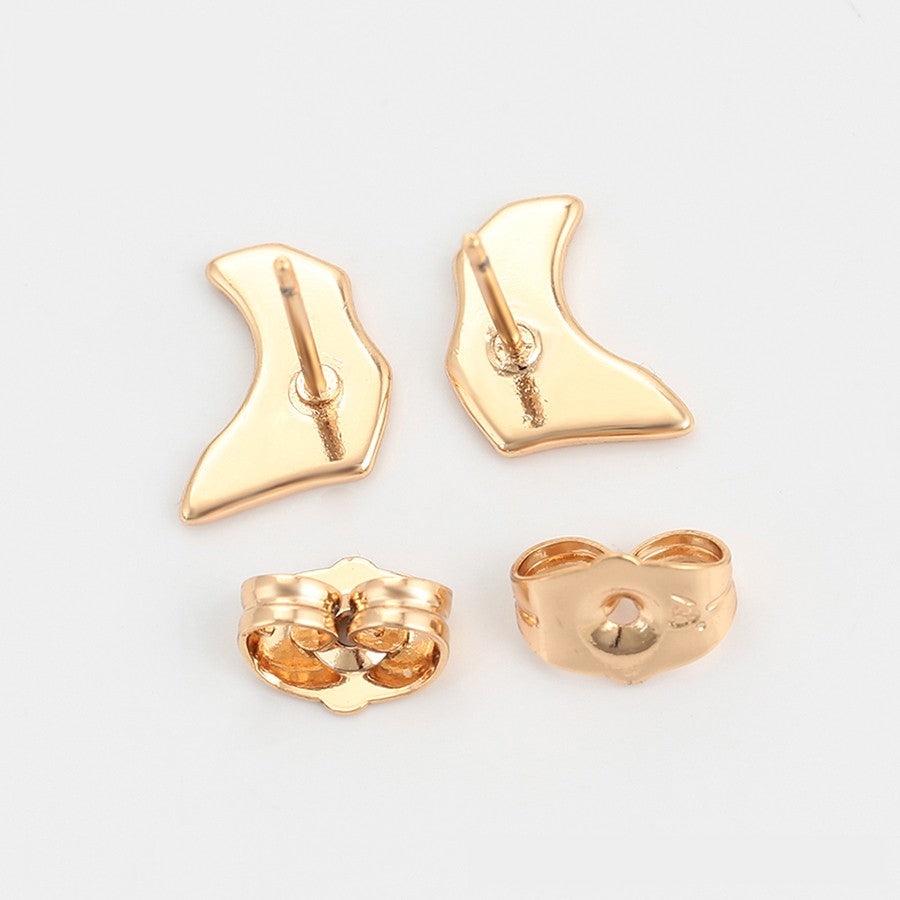 Jazbaat 18k Gold-Plated Anti-Tarnish Stud Earrings