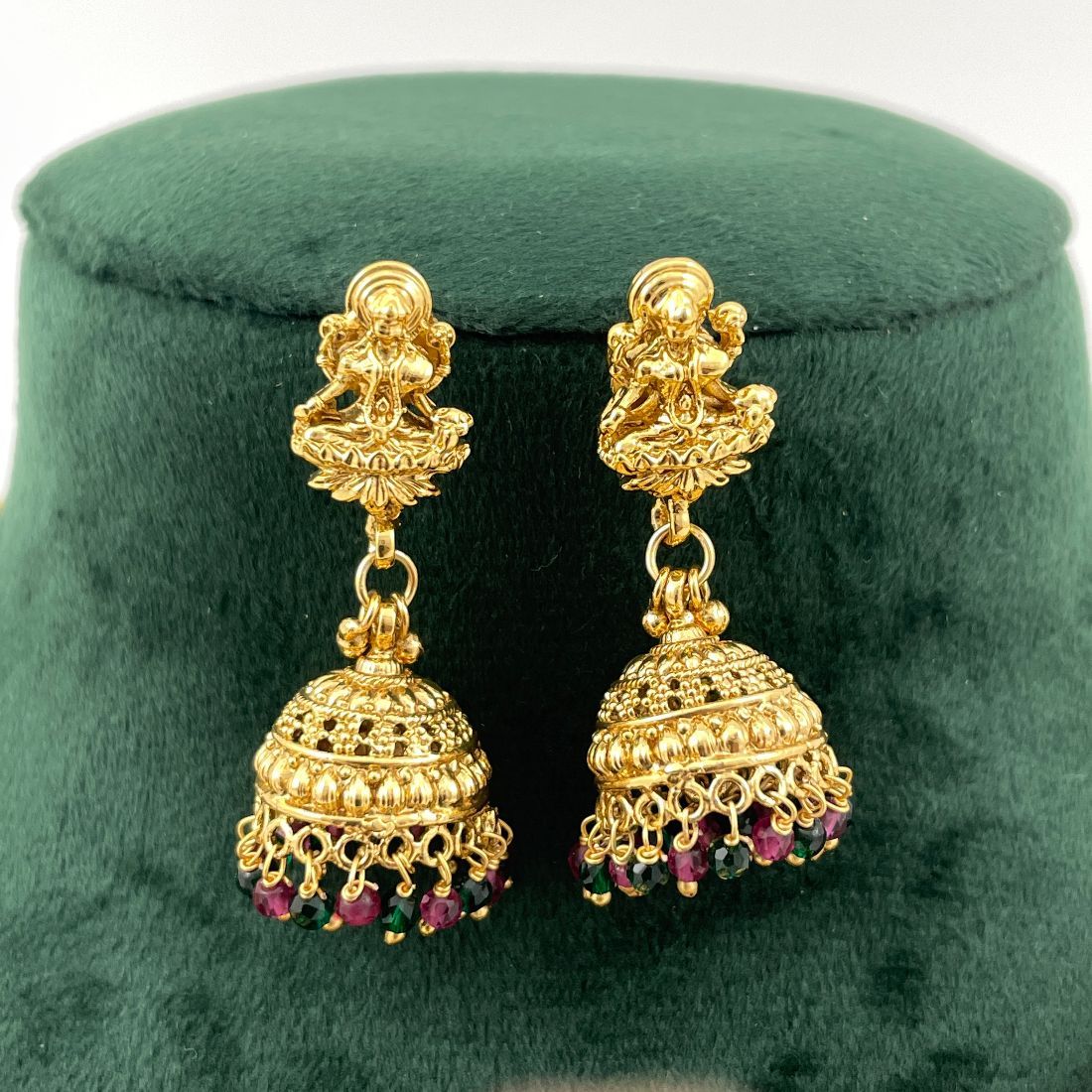 Jazbaat Antique South Indian Temple Laxmi Necklace Set