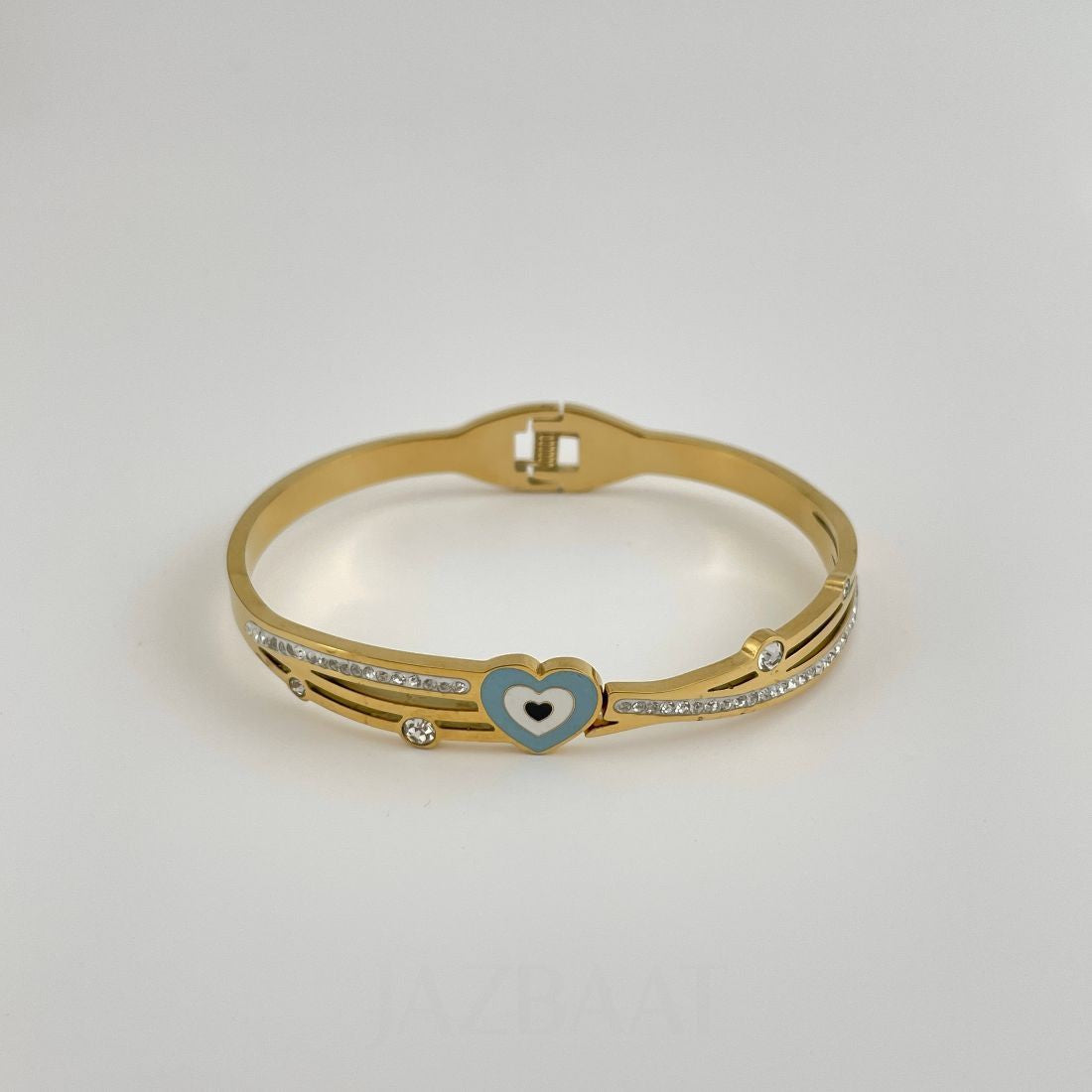 Jazbaat Classic Evil Eye Heart AD Bracelet