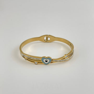 Jazbaat Classic Evil Eye Heart AD Bracelet