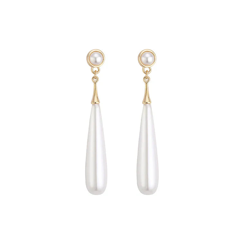 Jazbaat Droplet Shaped Korean Pearl Earrings
