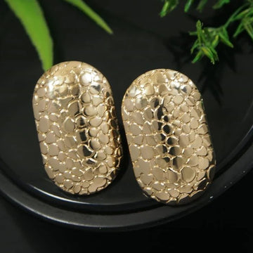 Jazbaat Gold-Plated Trendy Officewear Korean Stud Earrings