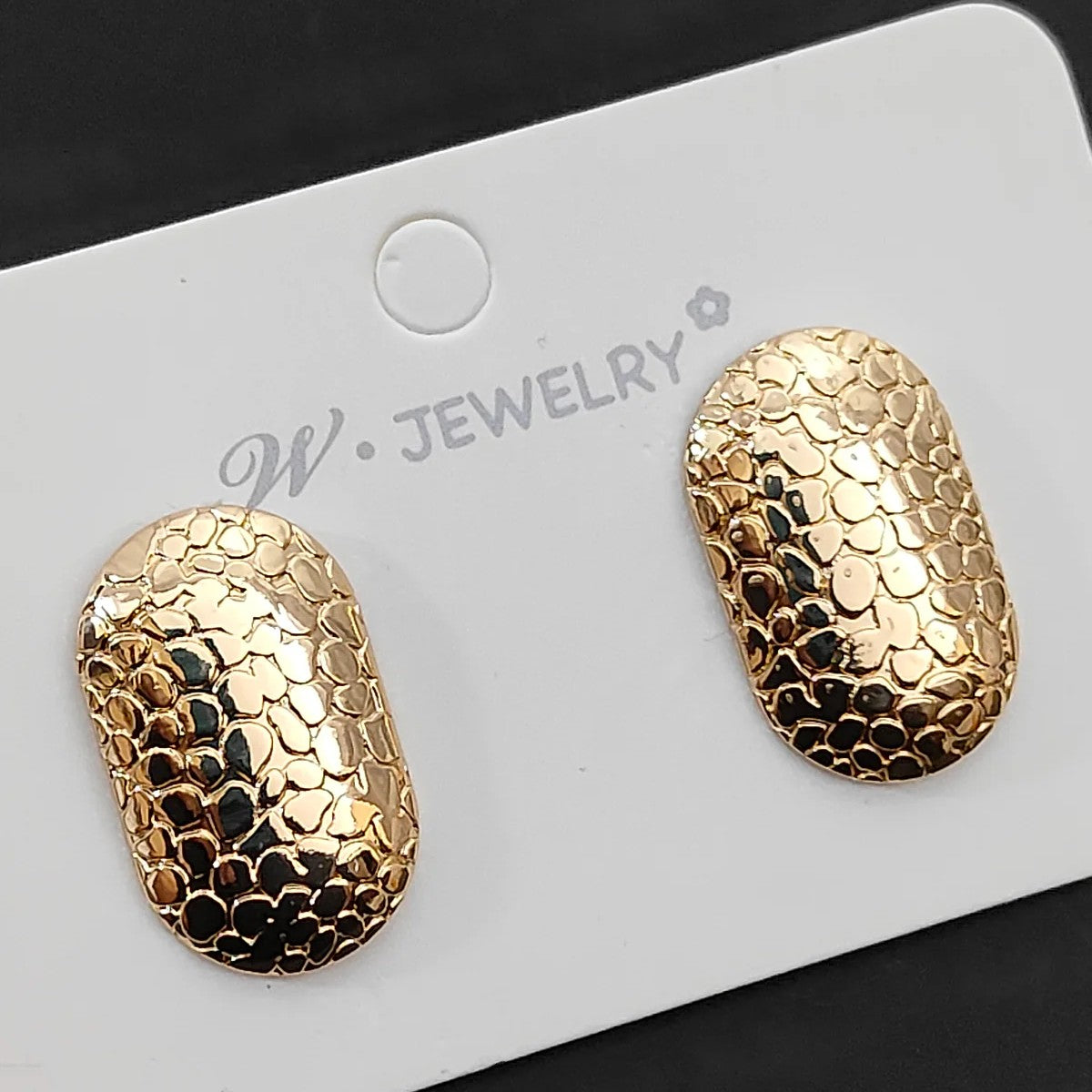 Jazbaat Gold-Plated Trendy Officewear Korean Stud Earrings