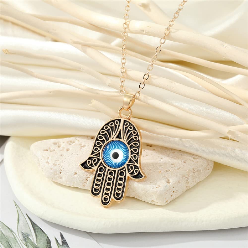 Jazbaat Gold-Toned Evil Eye Pendant Necklace For Women & Girls