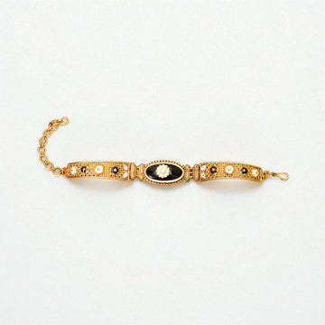 Jazbaat Matte Gold-Plated Designer Meenakari Bracelet