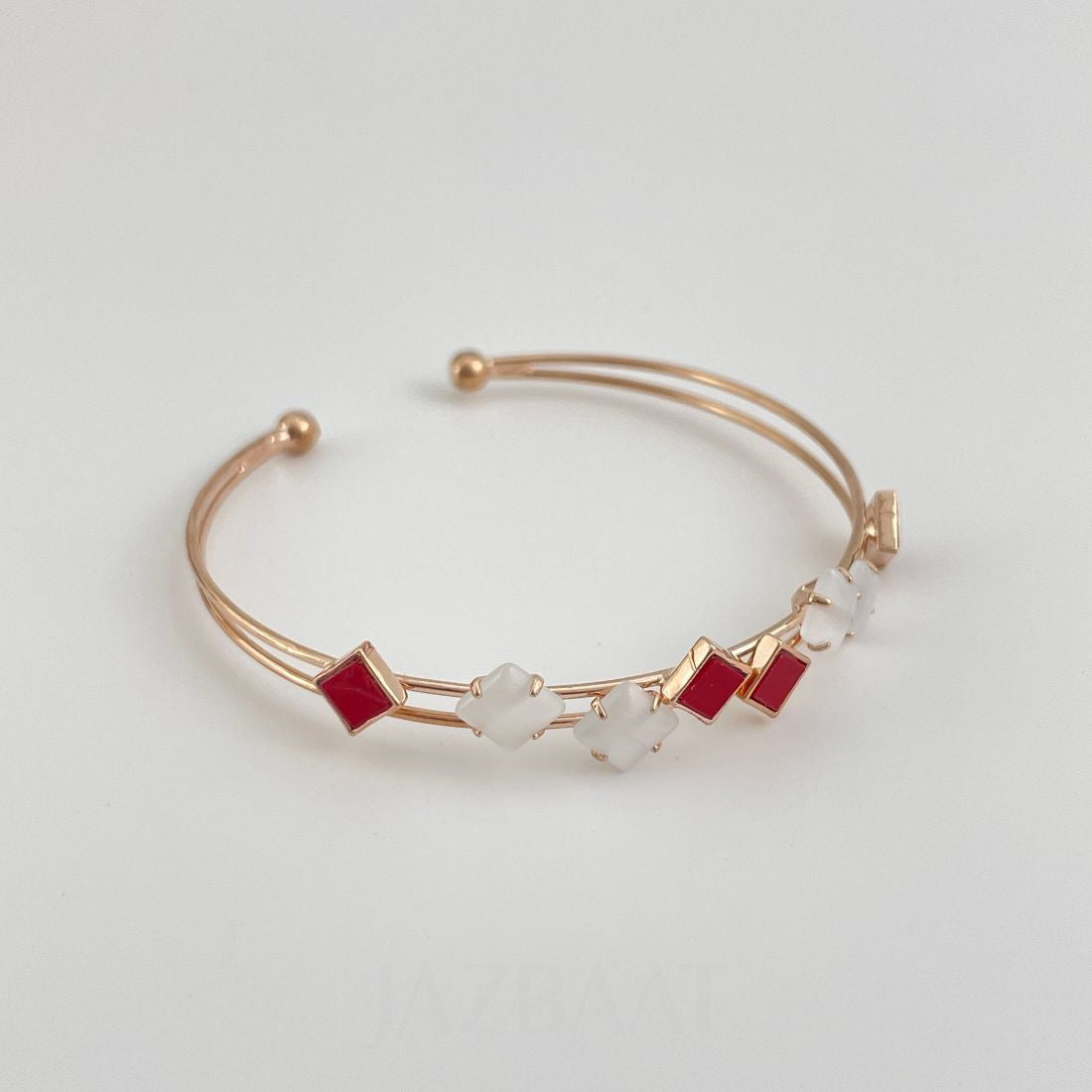 Jazbaat Rose Gold-Plated Handcuff Kada Bracelet
