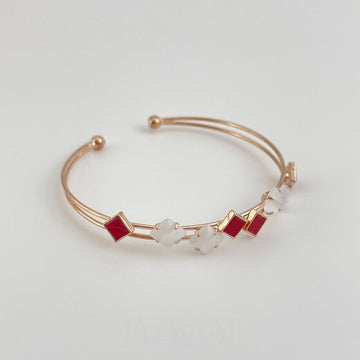 Jazbaat Rose Gold-Plated Handcuff Kada Bracelet