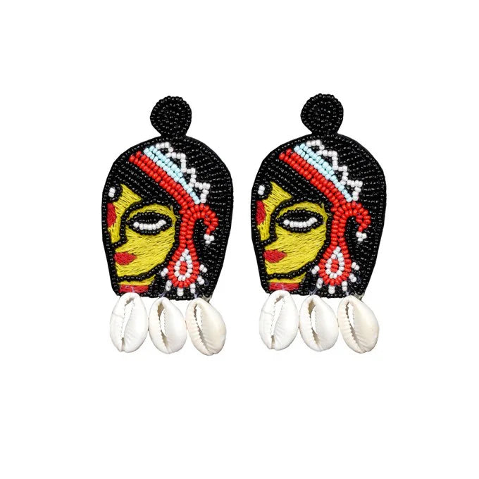 Jazbaat Goddess Durga Handmade Navratri Festive Dangler Earrings