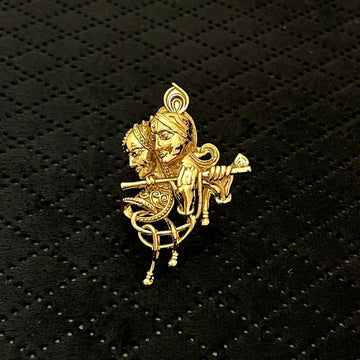 Radha Krishna Adjustable Temple Ring